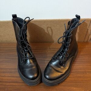 A New Day Black Bridget Combat Boots